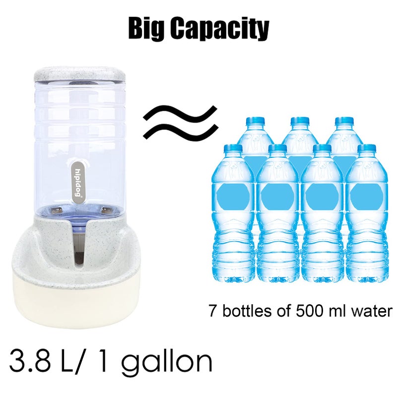 kathson Automatic Cats Water Dispenser 1 Gallon Gravity Dogs Water Station Feeder Large Capacity Pet Drinking Bowls for Kitten Puppy - Image 2